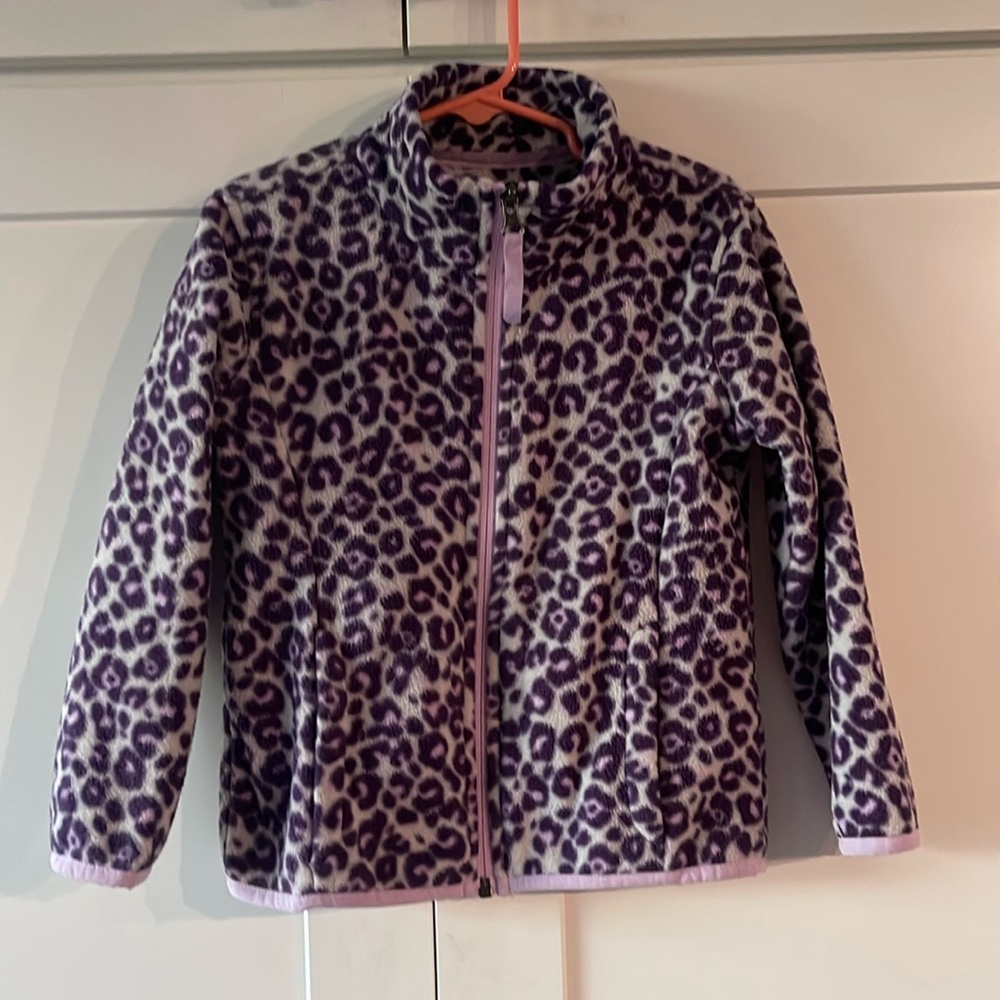 Kids purple cheetah print 4-5 T coat